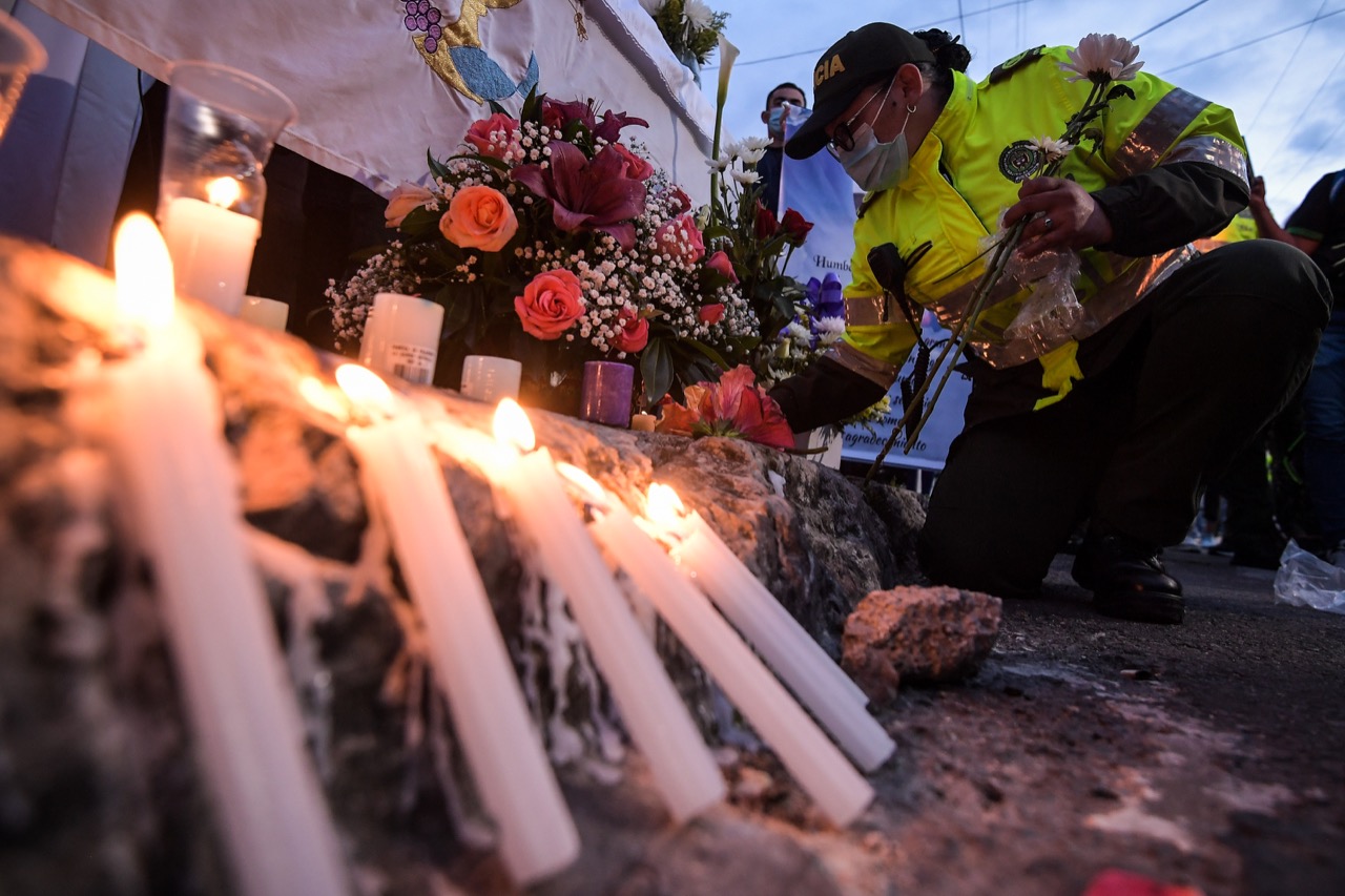 Así fue el homenaje a Humberto Sabogal, el policía asesinado en el sur de Bogotá