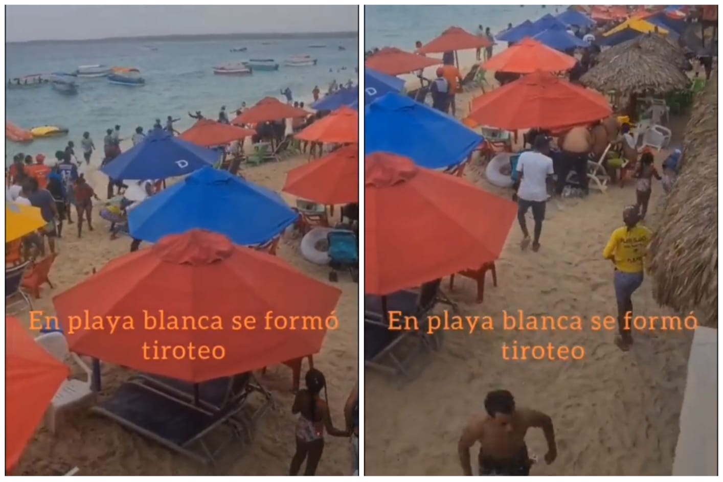 Video: pelea con botellazos y machetazos de lancheros en Playa Blanca