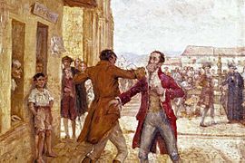 Revuelta del 20 de julio de 1810, más conocida como la revuelta del Florero de Llorente.Tomado de WikipediaA pesar de la insistencia de las autoridades para que la gente regresara a sus hogares, los manifestantes se mantuvieron en las calles y el 25 de julio forzaron la privación de la libertad del virrey Amar y Borbón y de su esposa Francisca Villanova. Días después abandonaron el territorio. En agosto empezaron las manifestaciones regionales por la independencia absoluta y, en la última semana de diciembre, se instaló el Primer Congreso de las Provincias Unidas de la Nueva Granada que deliberó dos meses. Hacia febrero de 1811, la república ya tenía presidente: Jorge Tadeo Lozano.