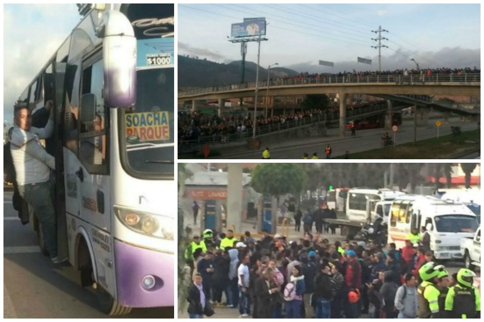 Así vivieron los usuarios el paro de transportadores en Soacha