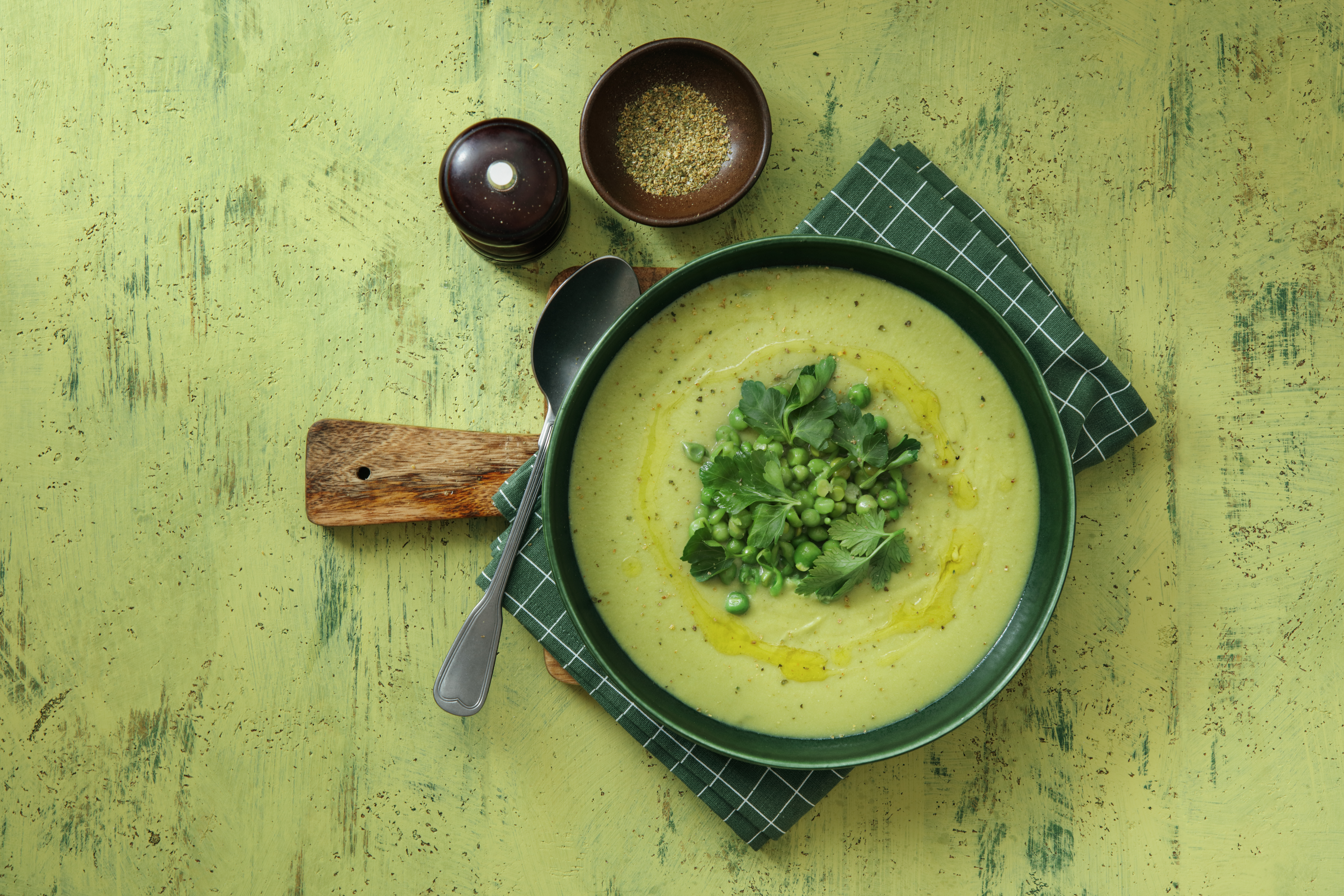 Receta: crema de arvejas y tocineta ahumada