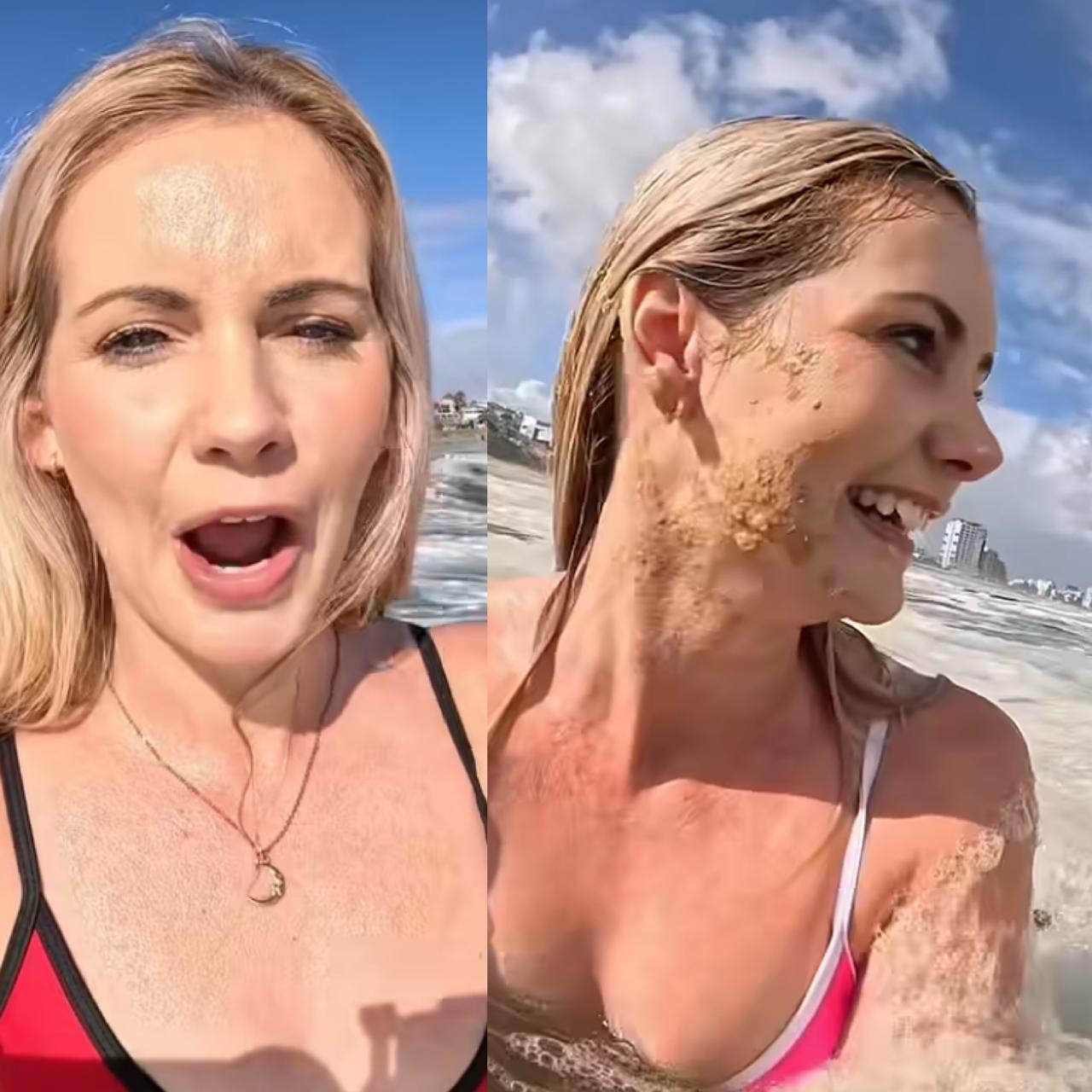 ¿Quién es la influencer que nadó en agua residual pensando que era espuma marina?