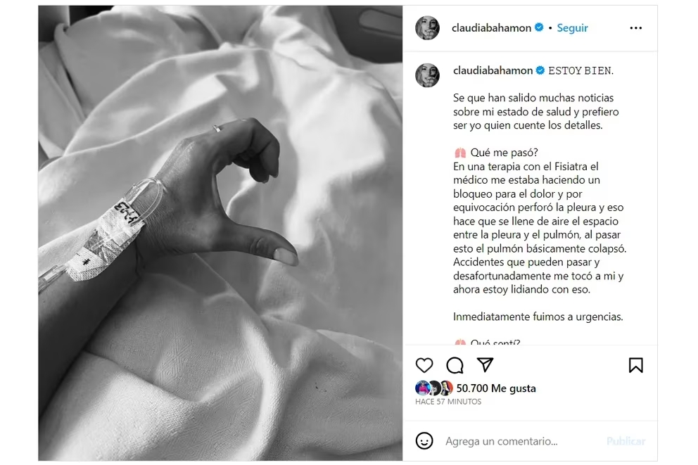 Claudia Bahamón: así avanza el estado de salud de la presentadora de 'MasterChef Celebrity'