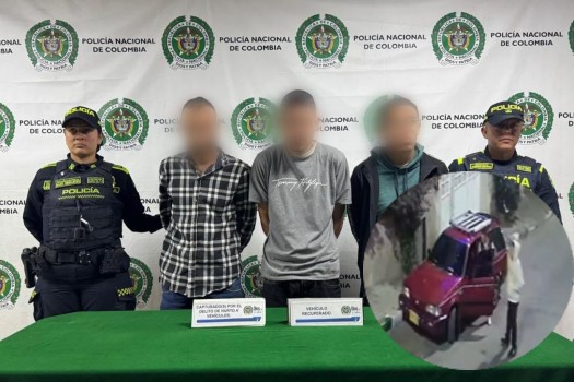 Tras intentar robar un vehículo mediante en la modalidad de halado, fueron capturados mientras intentaban escapar. Los tres involucrados tienen antecedentes judiciales.