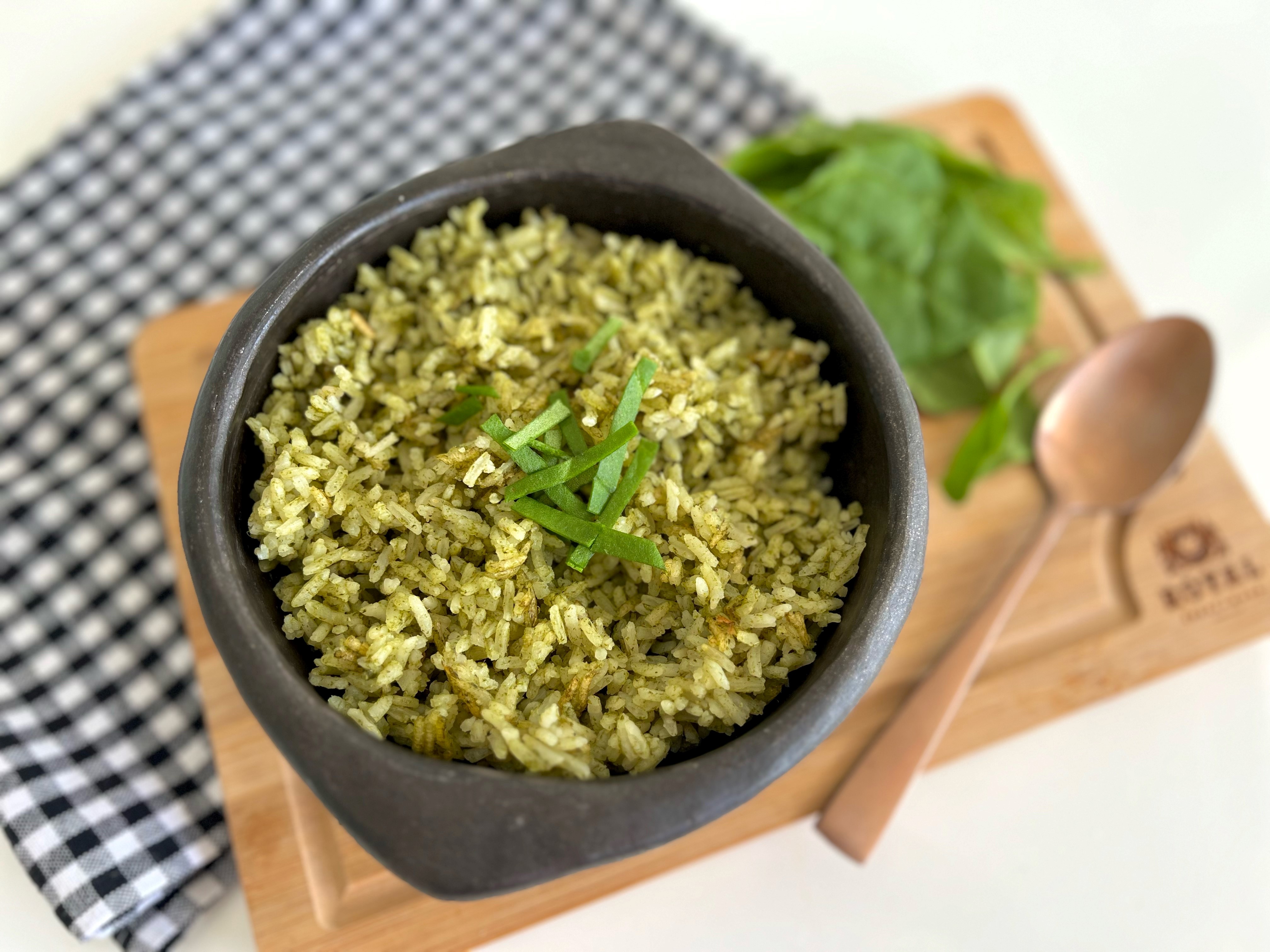Ideal para el domingo: paso a paso para preparar arroz de espinaca