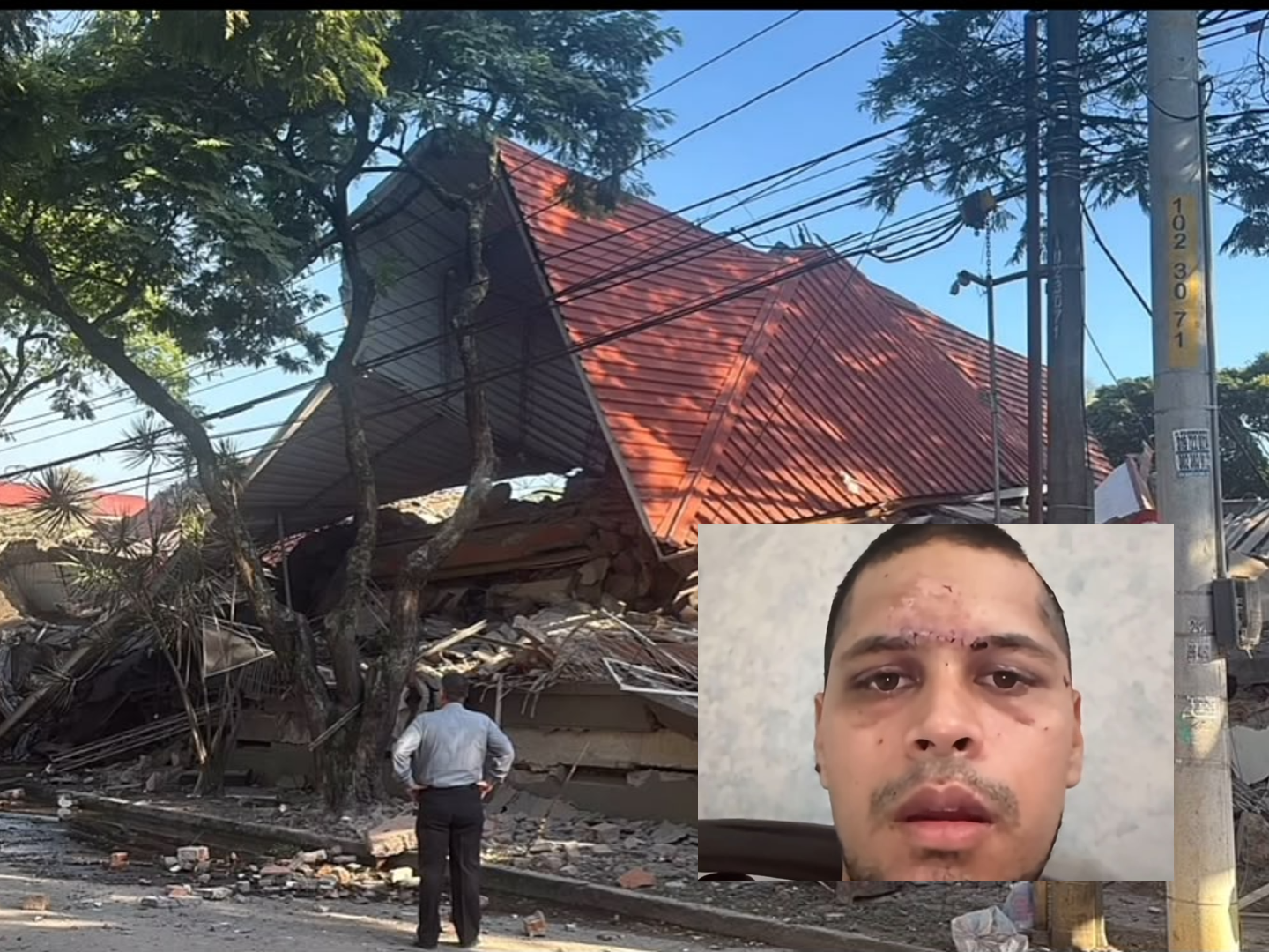 Las Torres del Limonar en Cali quedaron gravemente afectadas tras el terremoto del 10 de agosto. Juan David sobrevivió al colapso junto a su hijo Salomón, de dos meses y medio.