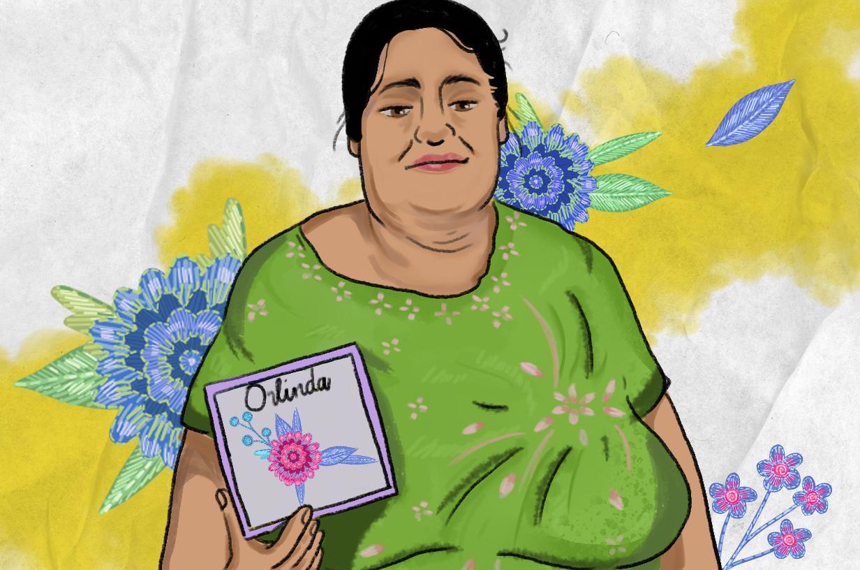 El costurero por la memoria de Orlinda Mesa, madre de víctima de falsos positivos