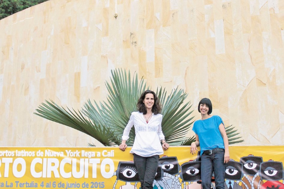 Laura Turégano y Diana Vargas en la Cinemateca de Cali. Juntas crearoCorto Circuito, festival de cortometrajes, hace 12 años en Nueva York. Cortesía