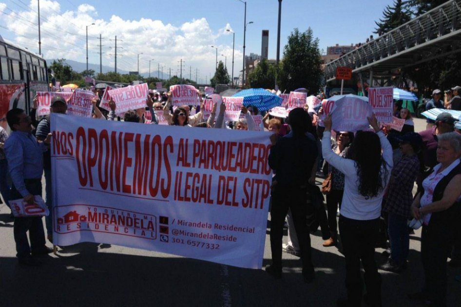 Dos detenidos en protesta contra parqueadero de Sitp no consultado