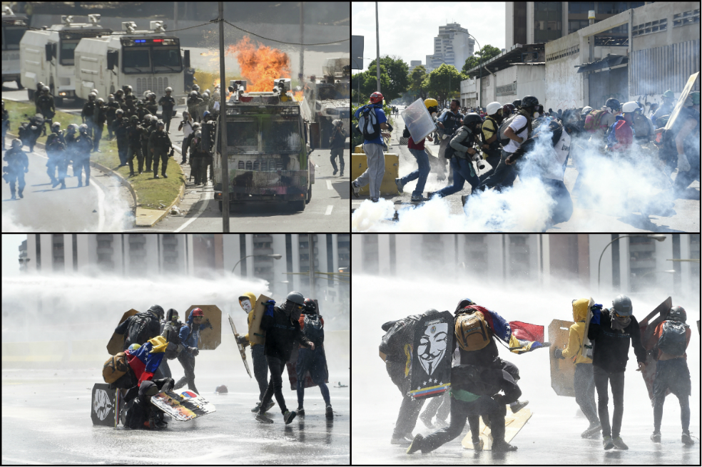 Imágenes de disturbios en nueva marcha opositora en Caracas