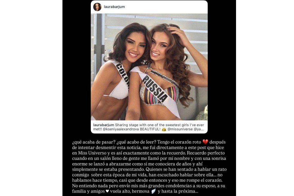 "¿Qué acaba de pasar?”, dijo la actriz de ‘Nuevo rico, nuevo pobre’, sobre la muerte de su excompañera del concurso de belleza.
