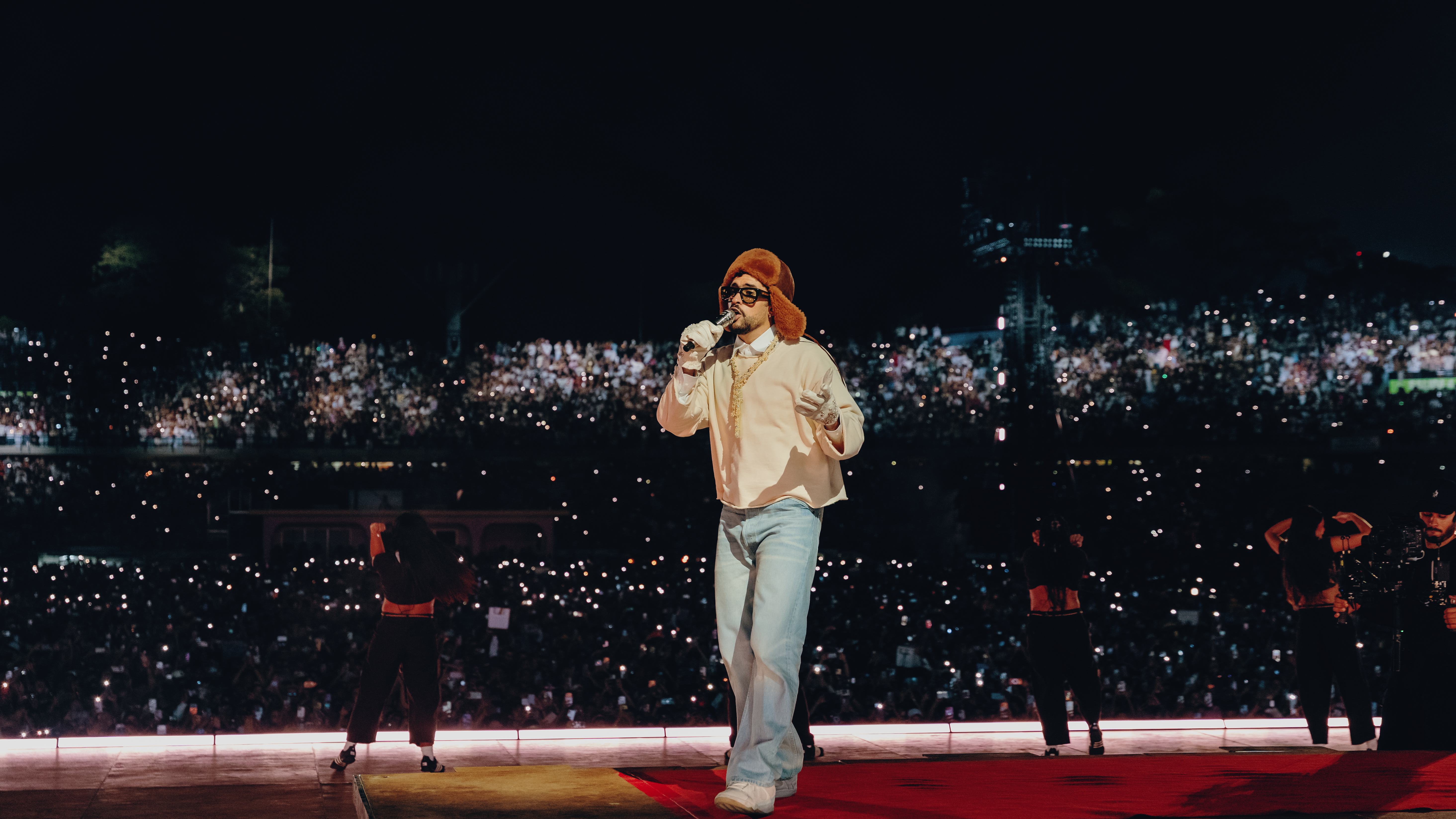 El tercer outfit de Bad Bunny en su primera fecha en Medellín. / Cortesía
