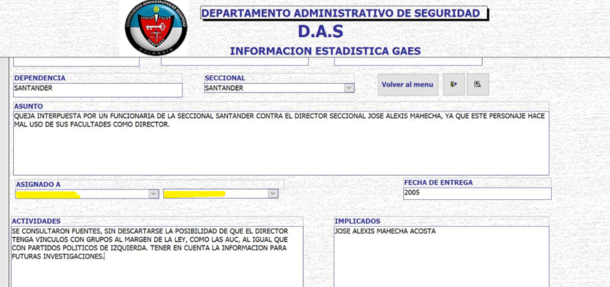 Fuente: base de datos del GAES, tomada del proceso de la Fiscalía General de la Nación.