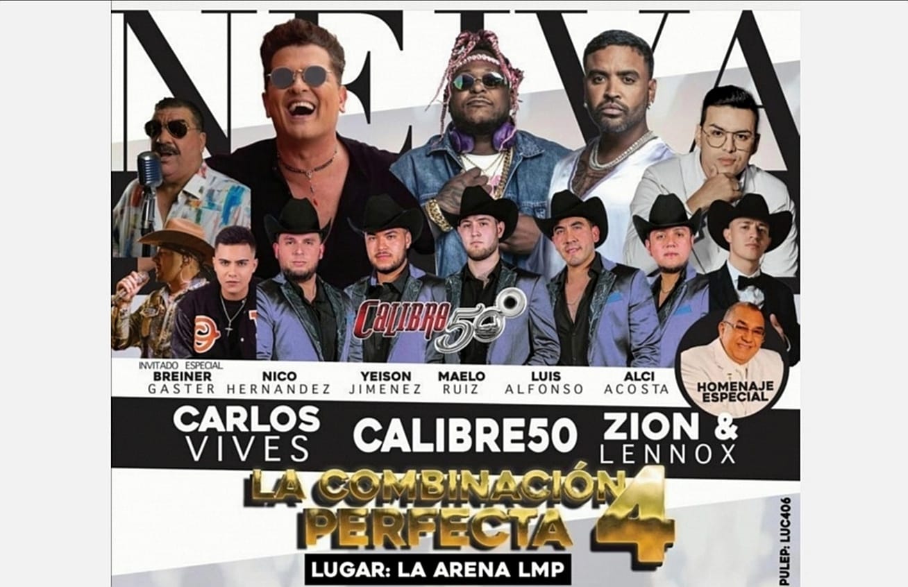 Concierto La Combinación Perfecta 4 Neiva domingo 2 de julio del 2023