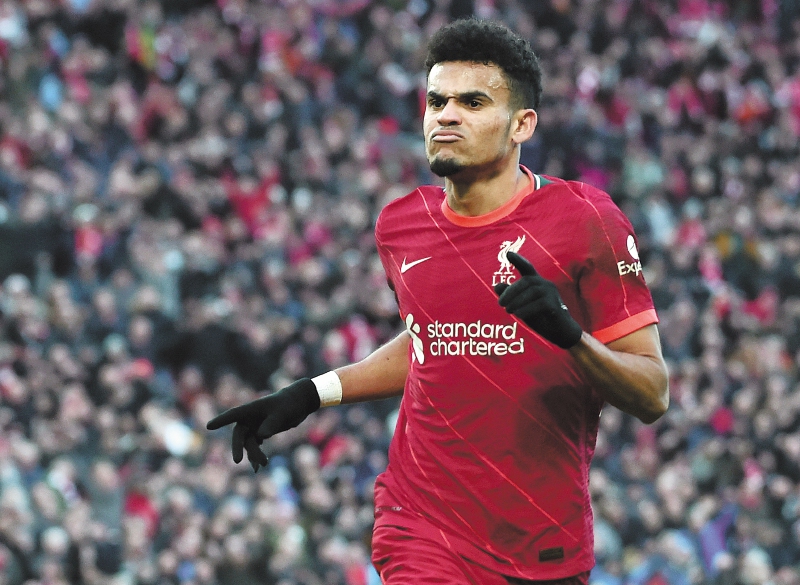 Luis Díaz anotó un nuevo gol con Liverpool, que ganó en la Premier League