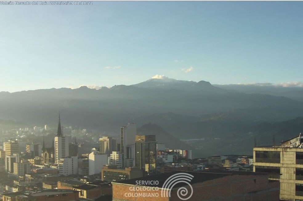 Este es el estado del volcán Nevado del Ruiz el martes 30 de mayo