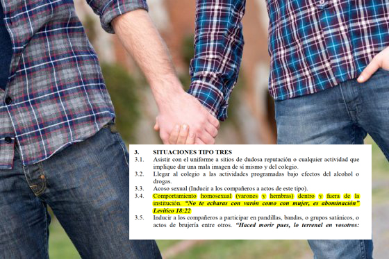 El colegio en donde ser homosexual es una falta grave
