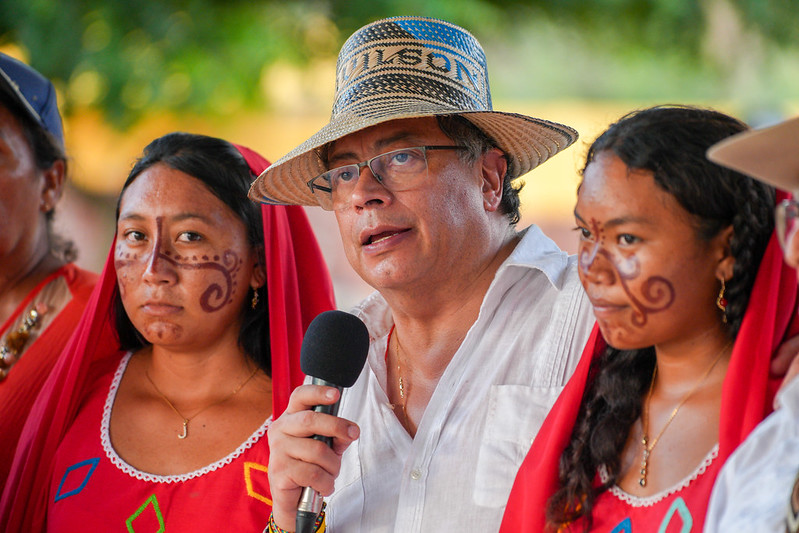 El presidente Gustavo Petro visitó La Guajira por la emergencia climática.