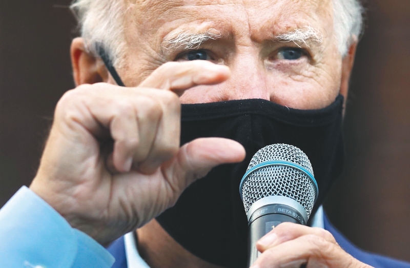El candidato demócrata Joe Biden resultó negativo por coronavirus