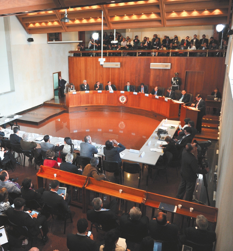 Audiencia en la Corte Constitucional.