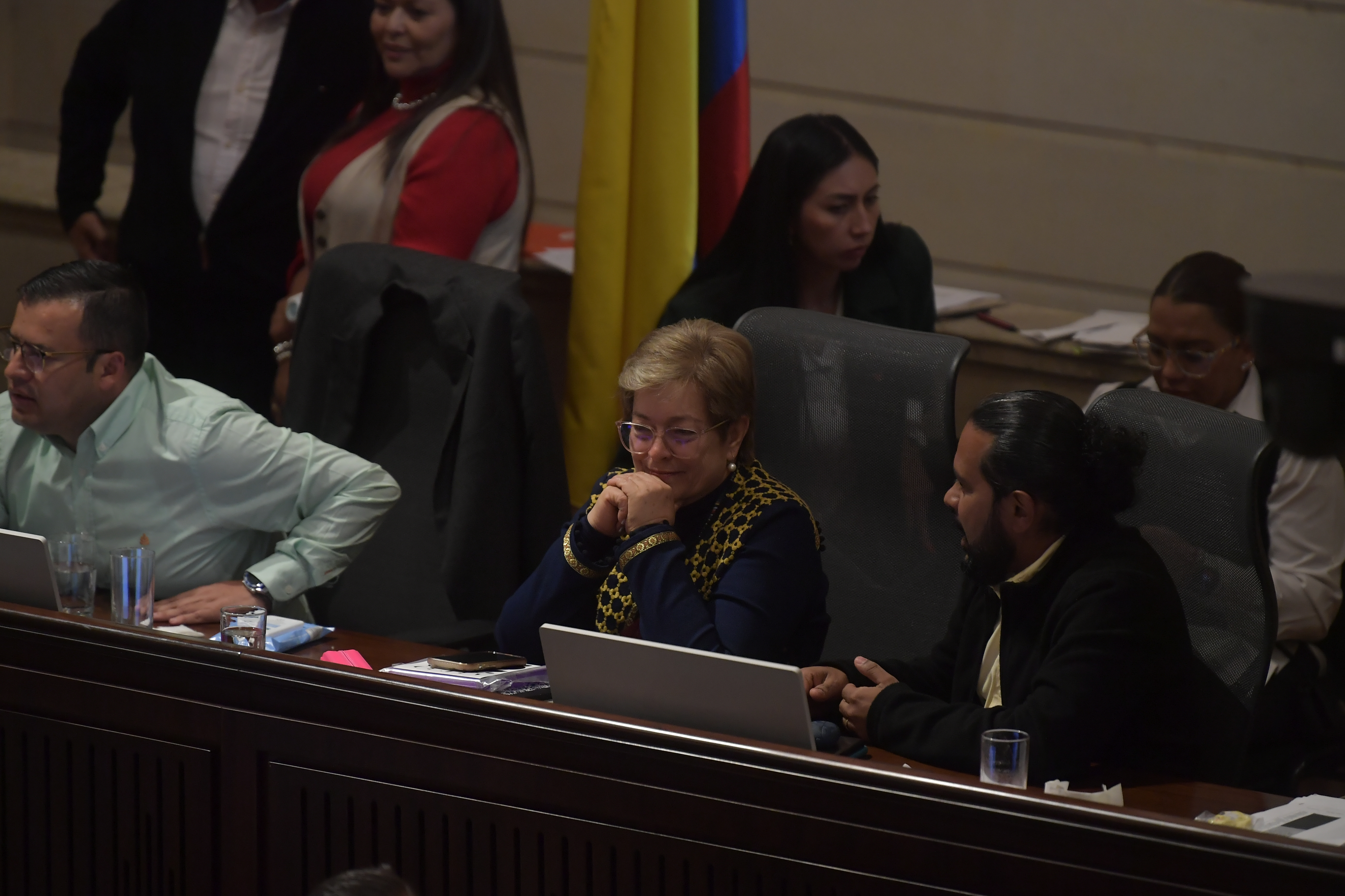 La ministra de Trabajo Gloria Inés Ramírez, durante el debate de la reforma laboral en la Plenaria de la  Cámara de Representantes.
