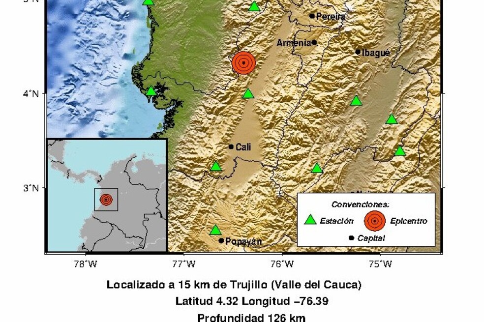 El evento se presentó a 15 kilómetros de Trujillo, Valle del Cauca