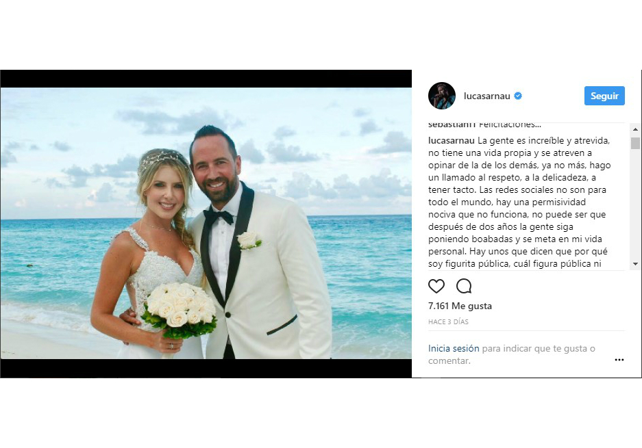 «Gente loca», así llama Lucas Arnau a las personas que lo critican en redes sociales