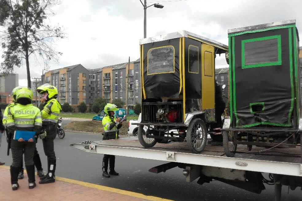 En enero y febrero se impusieron más de 100 comparendos a bicitaxistas en Bogotá