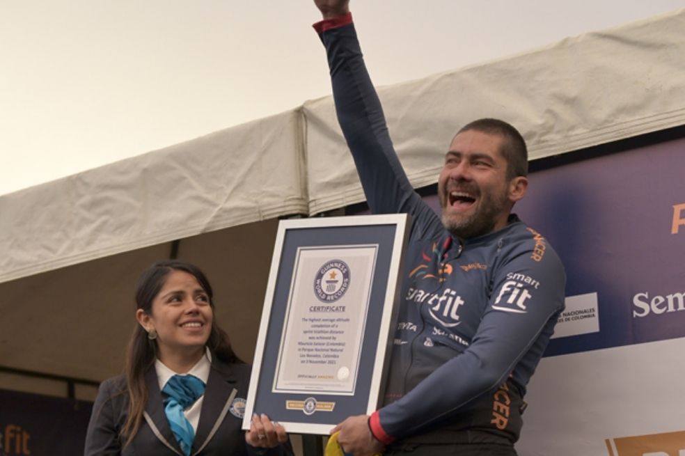 Mauricio Salazar, el ‘Ultraman’ colombiano, consiguió un récord mundial