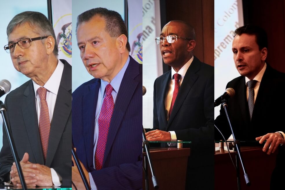 De izquierda a derecha: Fabio Ospitia, Hugo Quintero, Gerson Chaverra y Francisco Ternera. / Corte Suprema