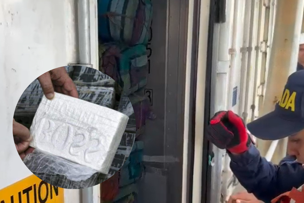 Incautan dos toneladas de cocaína en buque mercante al norte de Santa Marta