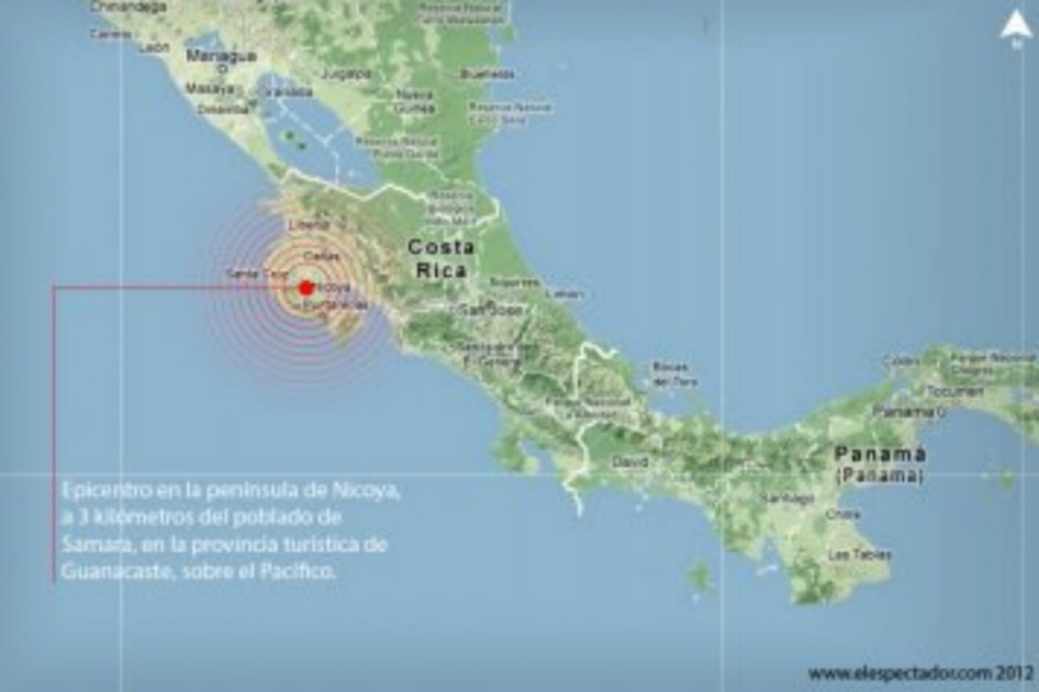 Tras sismo de 7,6 sigue alerta de tsunami para Nicaragua, Panamá y Costa Rica
