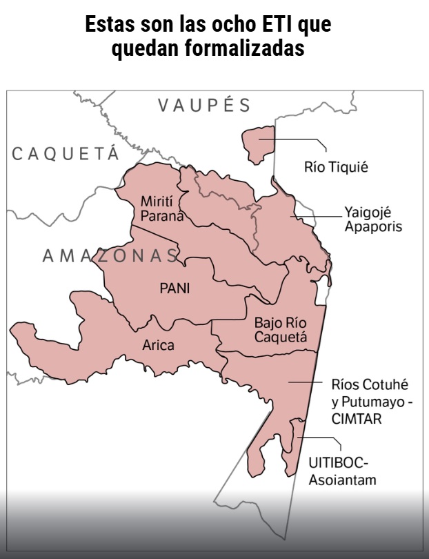 En total, ocho territorios, ubicados en la Amazonia colombiana, presentaron al Gobierno sus Acuerdos Interculturales.
