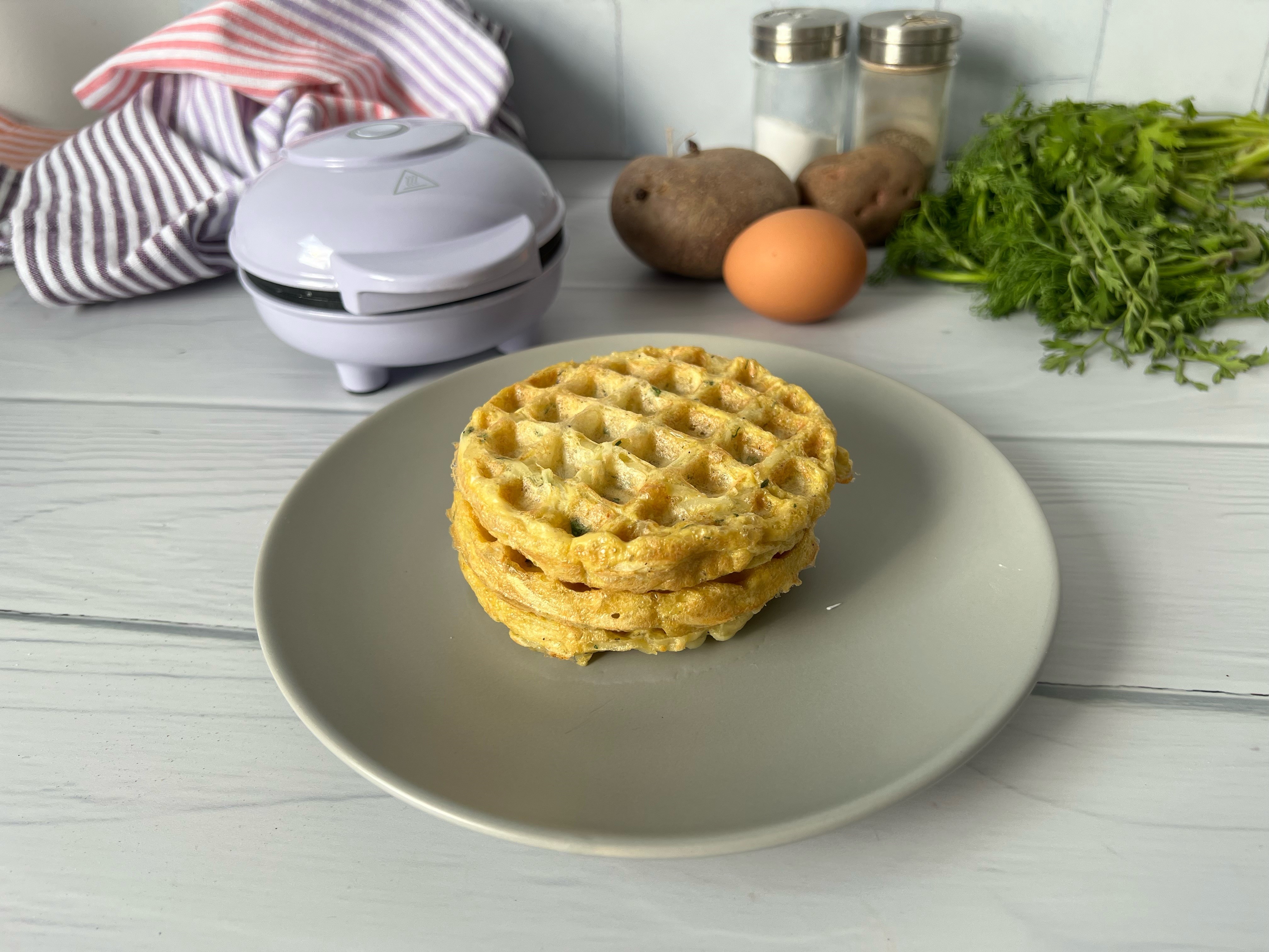 Waffle de tortilla de papa