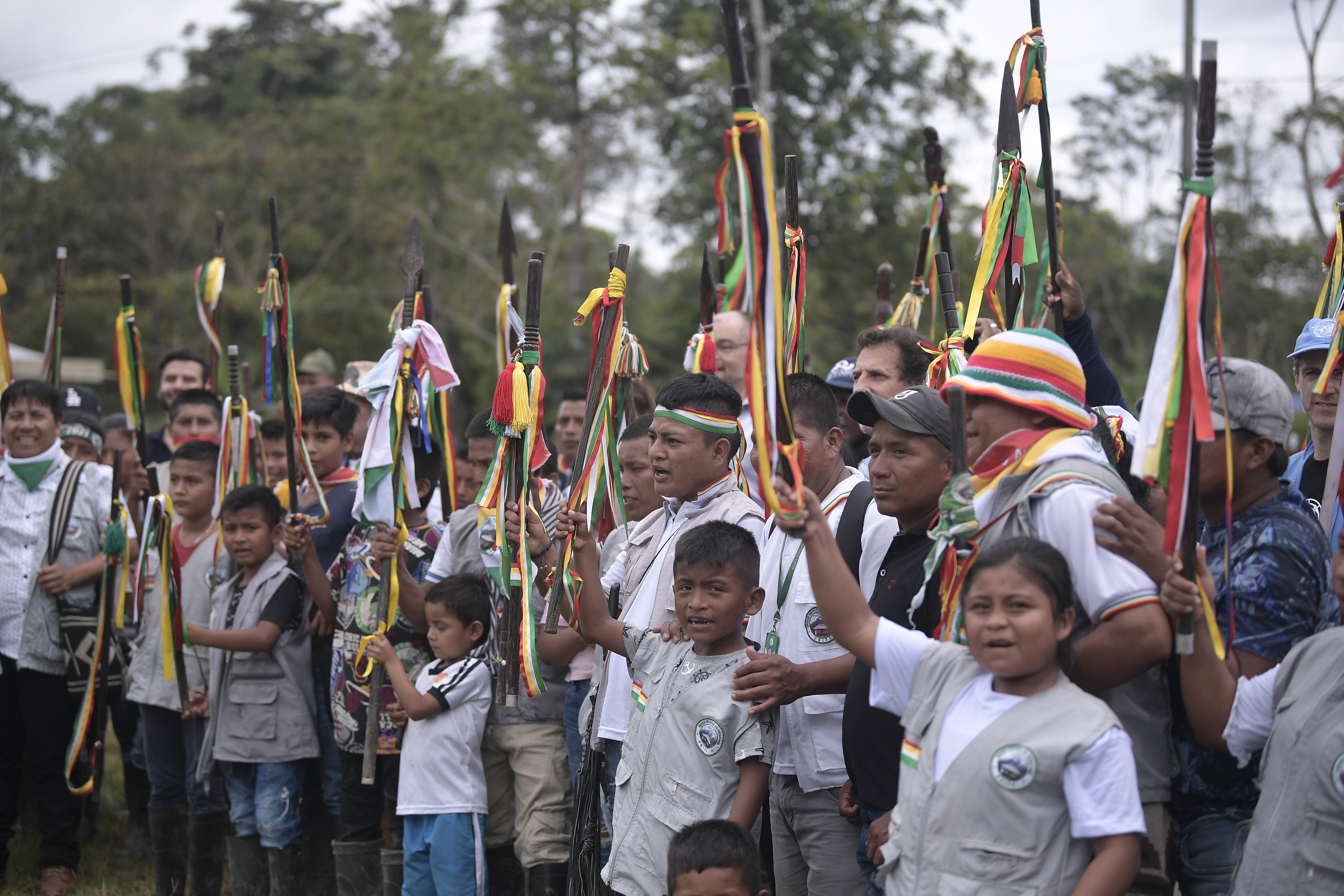 Comunidad indígena del resguardo Inda Sabaleta, en el municipio de Llorente (Tumaco, Nariño).