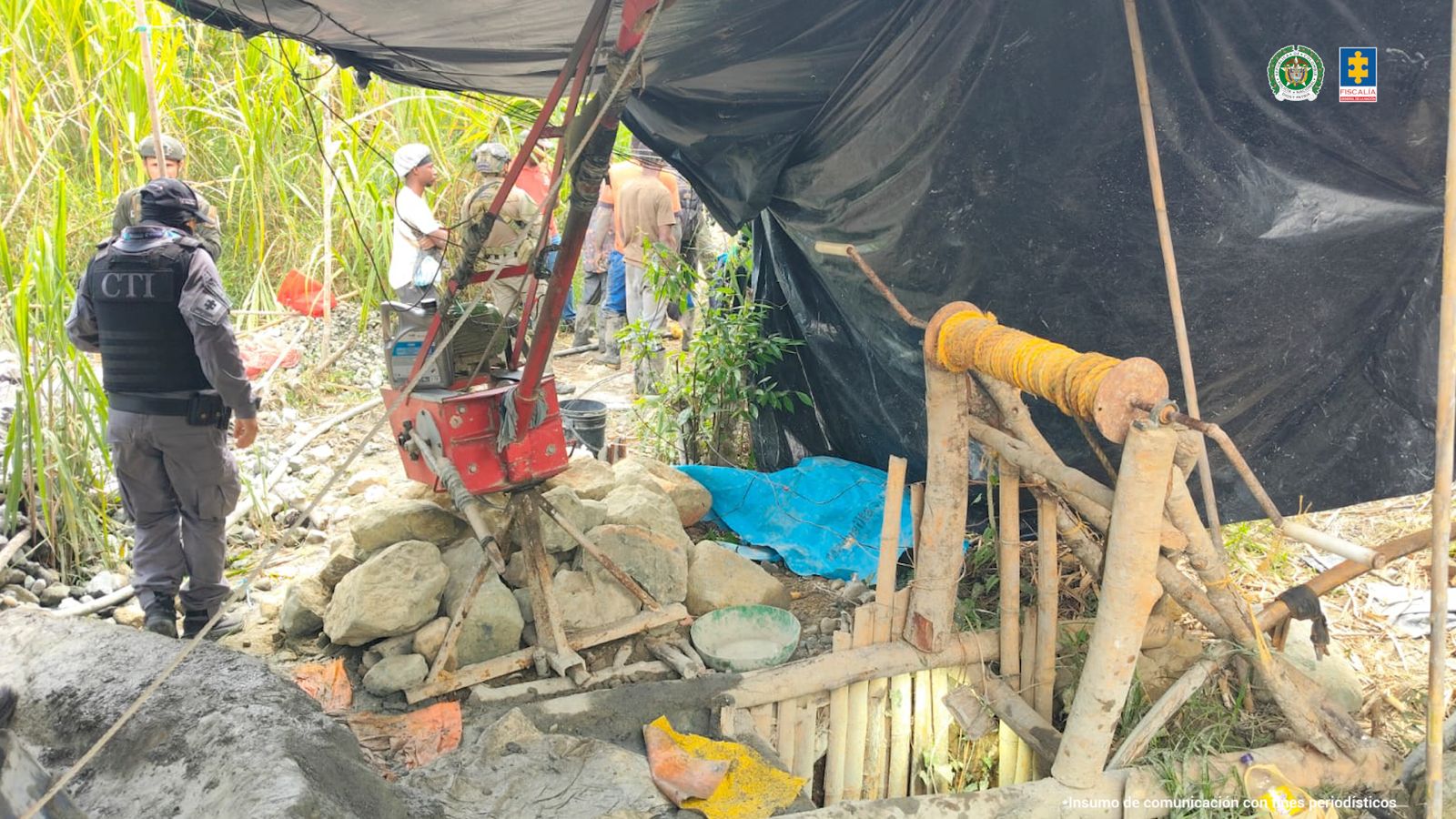 Envían a la cárcel a 11 personas que explotaban mina ilegal de oro en Cauca