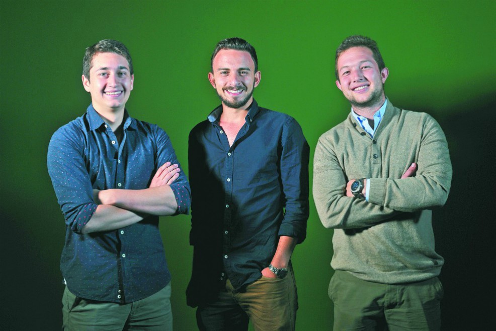 Julio Alviz, Daniel Garzón y Federico Plarin, creadores de Booklick. / Óscar Pérez