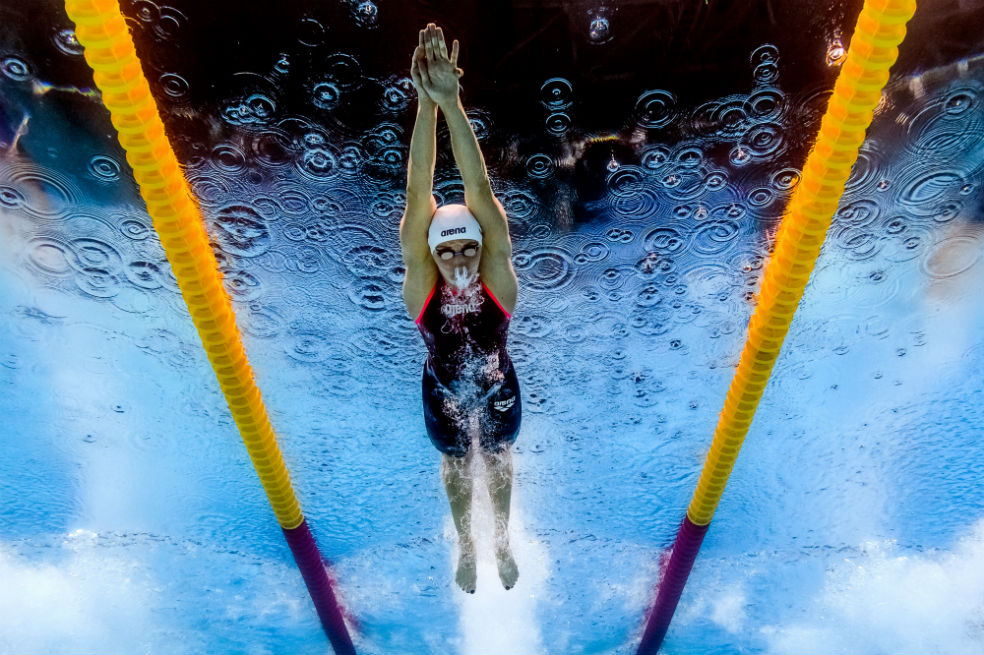 Katinka Hosszu, nadadora húngara campeona de los 200 metros estilos.  / AFP