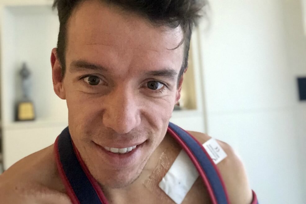 Rigoberto Urán sufrió una rotura de clavícula, según su compañero de equipo
