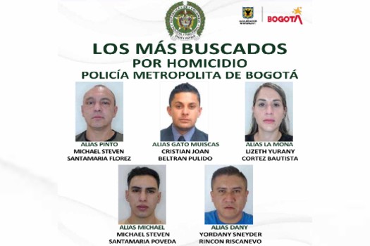 Los más buscados por hurto y homicidio en Bogotá: quiénes son y cómo denunciarlos