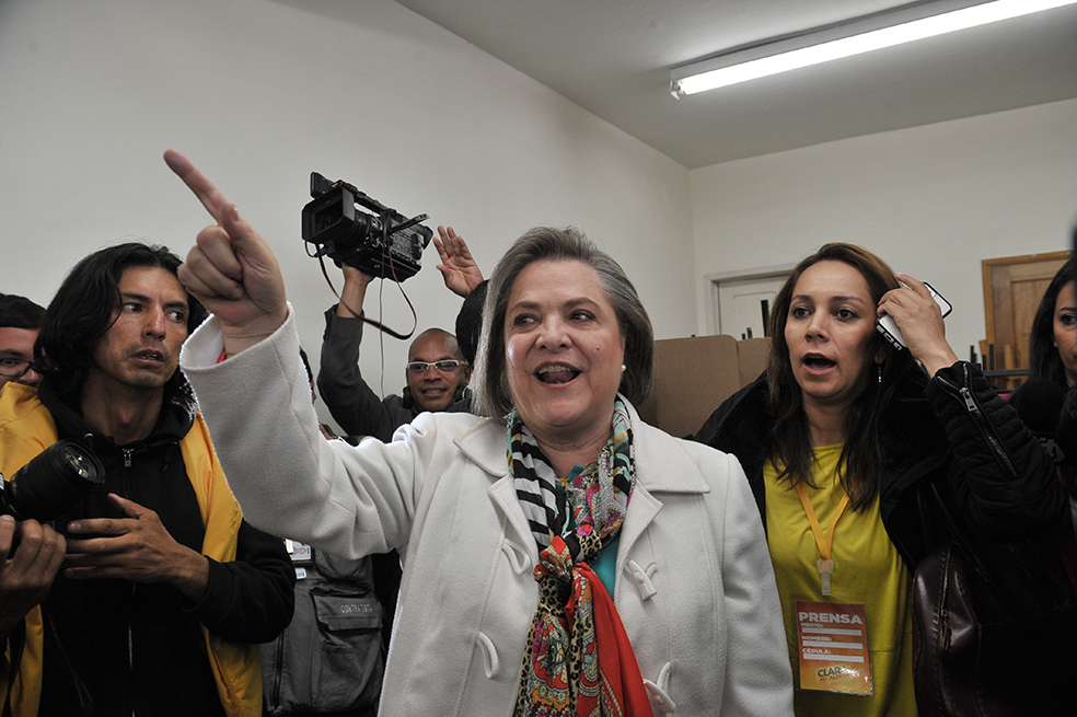 Así votó Clara López en Teusaquillo