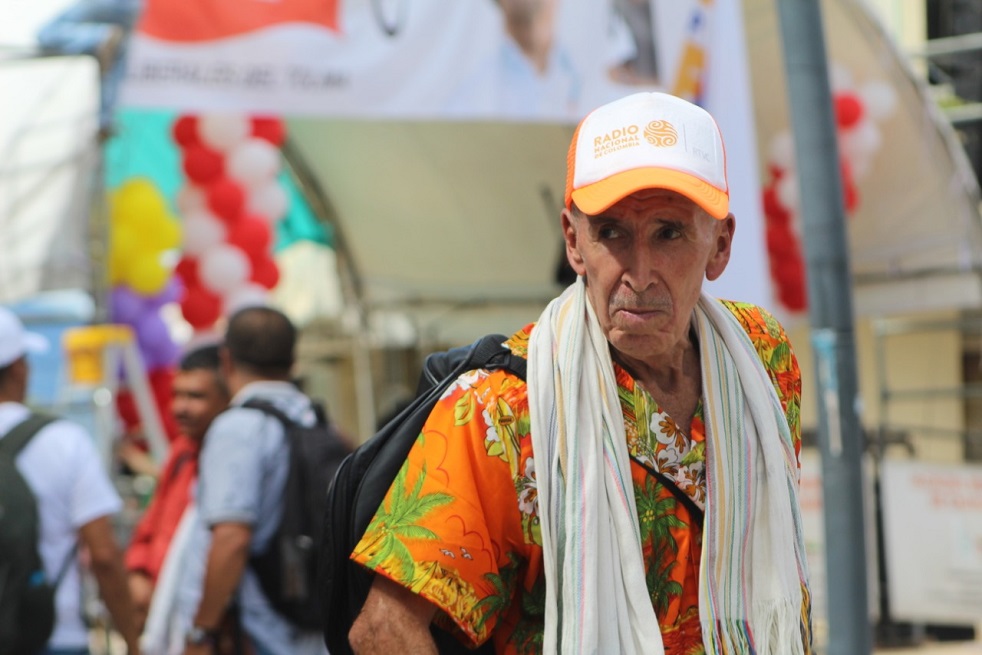 Benjamín Guzmán, de 75 años y uno de los primeros guerrilleros liberales en Colombia.