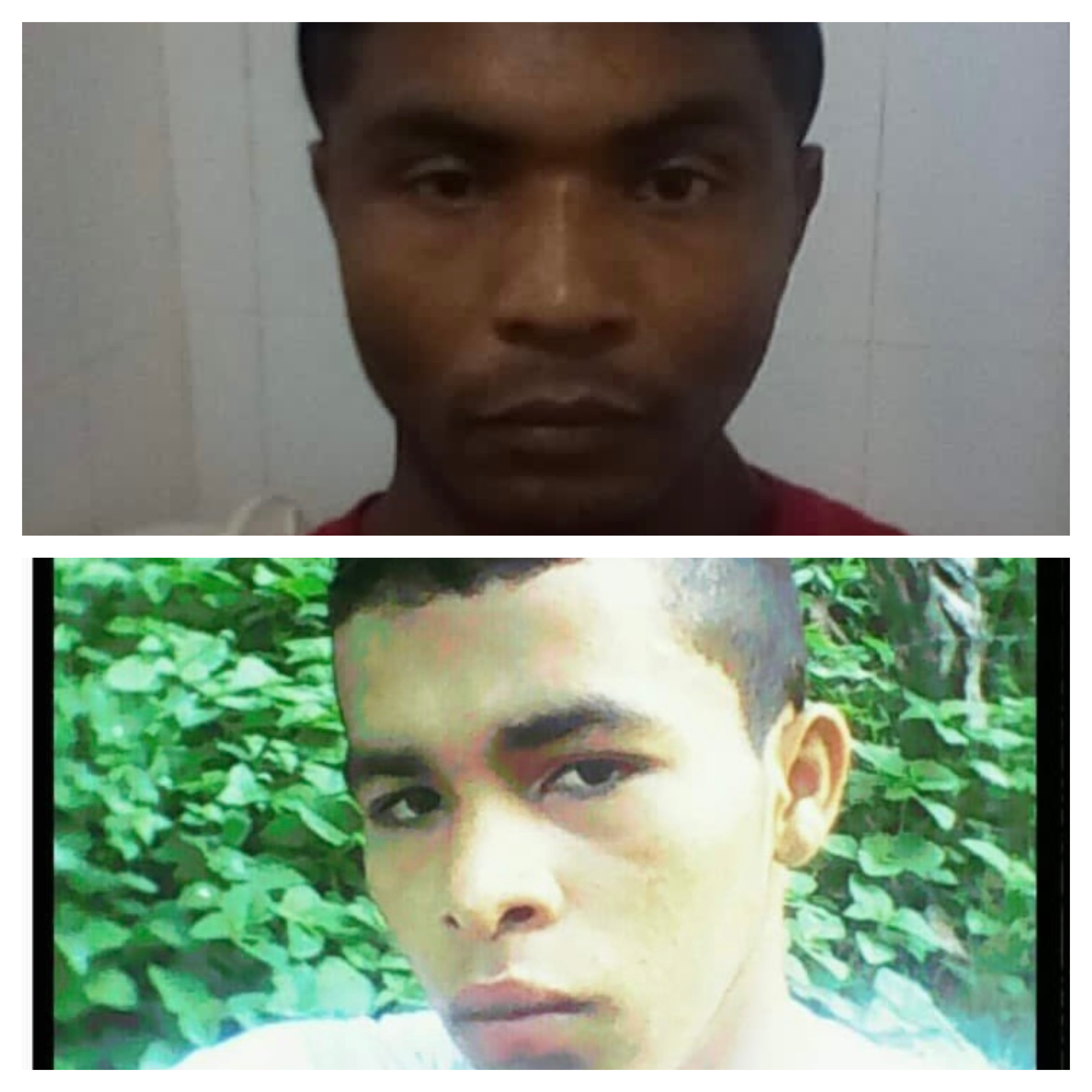 Franklin Caballero Blanco (abajo) y Víctor Mojica (arriba).