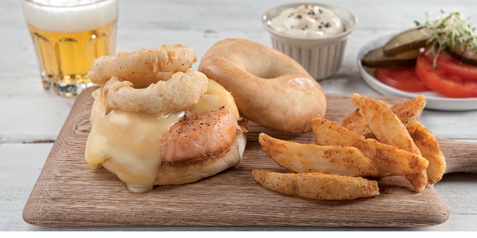 Hamburguesa de salmón