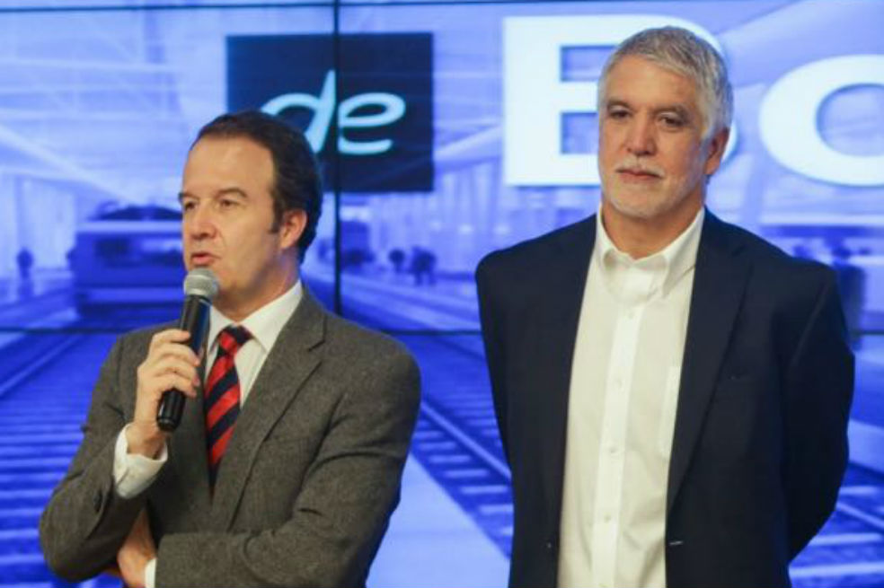 Andrés Escobar, gerente de la empresa Metro, en compañía del alcalde Enrique Peñalosa. /Alcaldía 