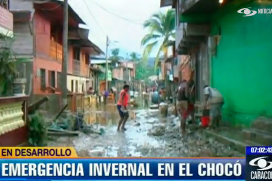 Invierno en Chocó deja 48.000 damnificados en cinco municipios