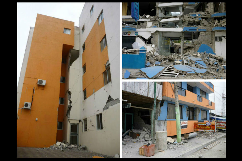 Daños en varias edificaciones de Ecuador tras fuertes sismos
