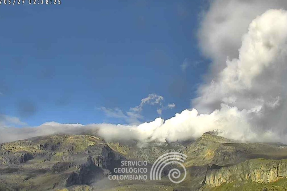 Este es el estado del volcán Nevado del Ruiz el sábado 27 de mayo