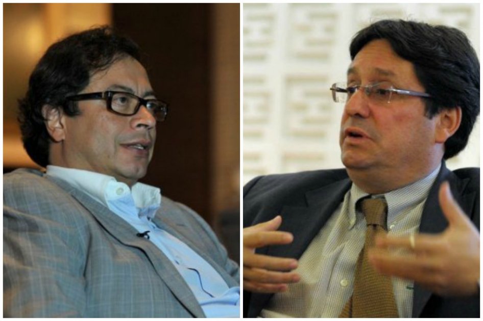 El alcalde de Bogotá, Gustavo Petro. /Francisco Santos, candidato a la Alcaldía.