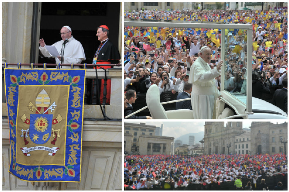 En imágenes: así fue la mañana del papa Francisco en Bogotá